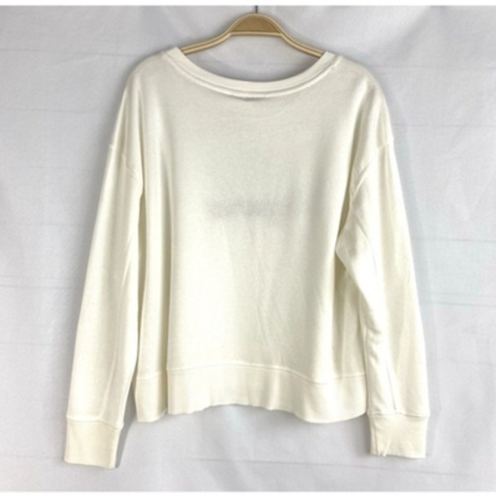 Jane Delancey  Embroidered Rigatoni Sweater Women M‎ Cream Italian Grandmacore - Picture 2 of 10